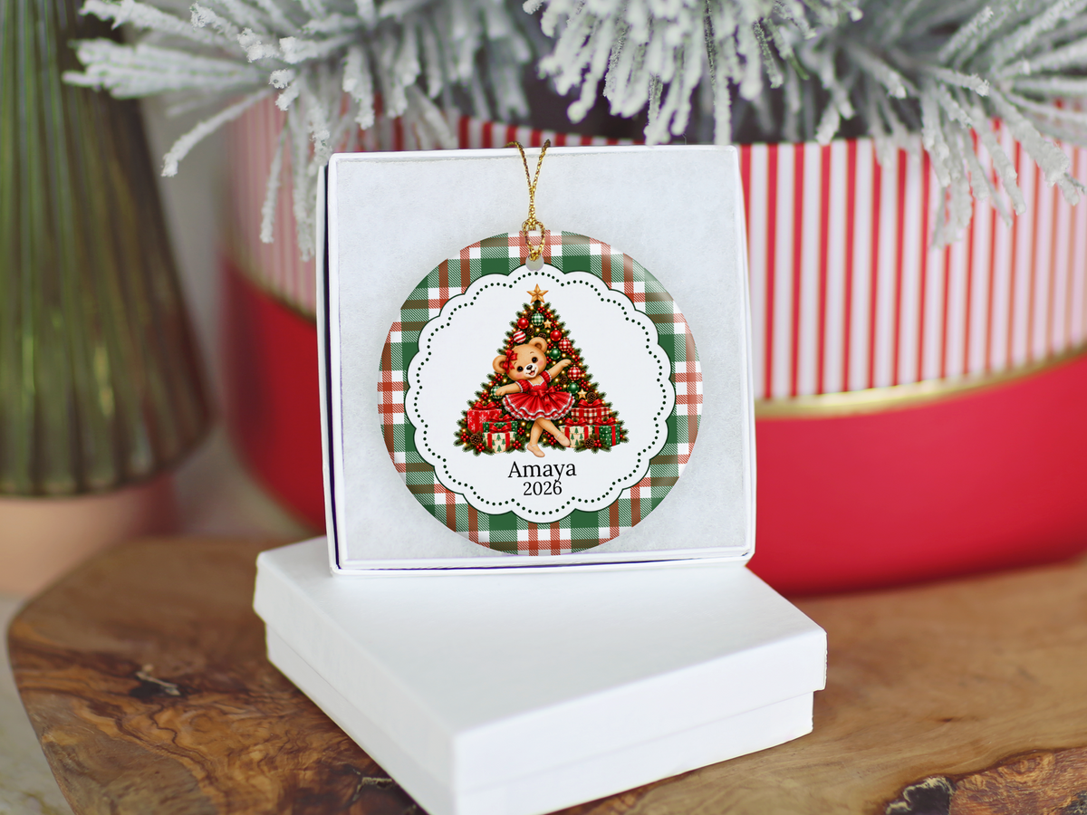 Bear Tap or Ballet Dance Christmas Ornament