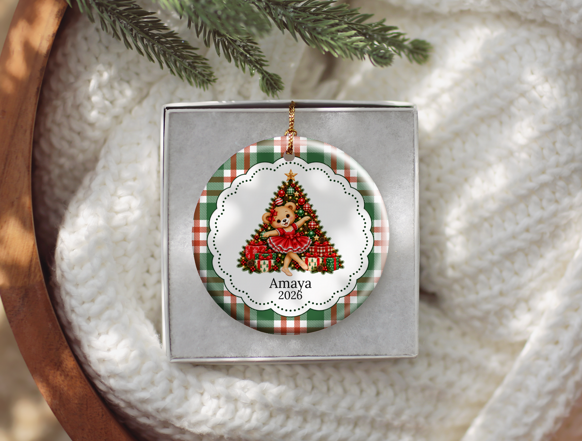 Bear Tap or Ballet Dance Christmas Ornament