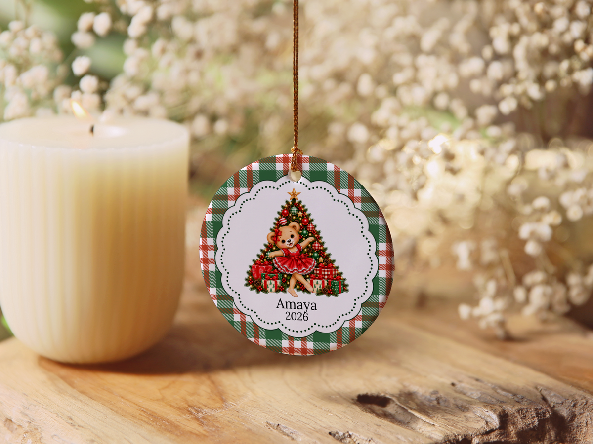 Bear Tap or Ballet Dance Christmas Ornament