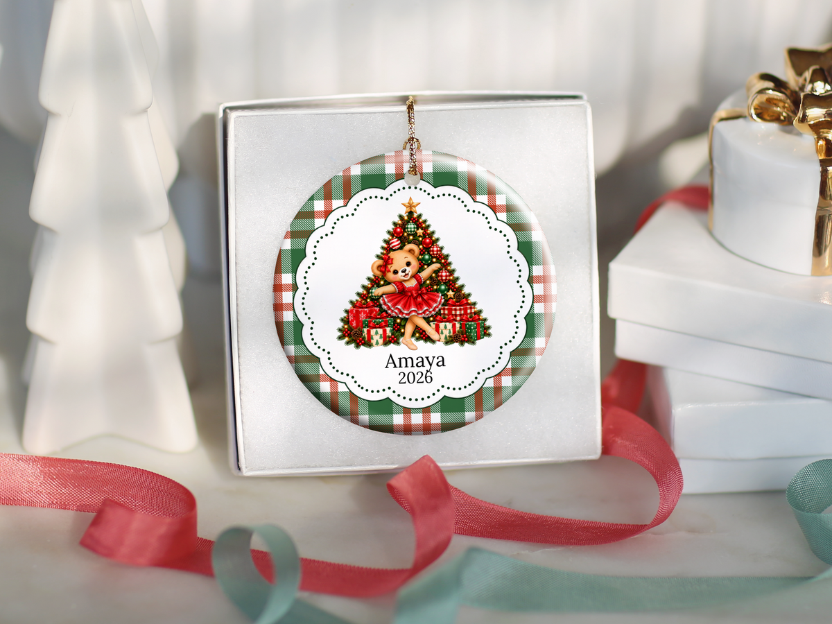Bear Tap or Ballet Dance Christmas Ornament