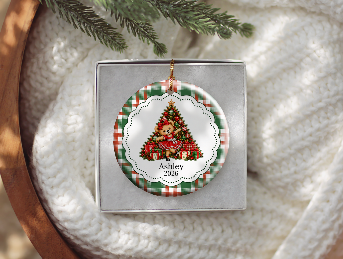 Bear Tap or Ballet Dance Christmas Ornament