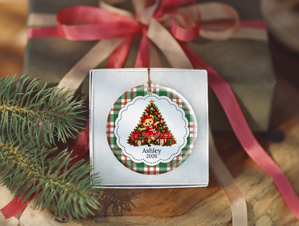 Bear Tap or Ballet Dance Christmas Ornament