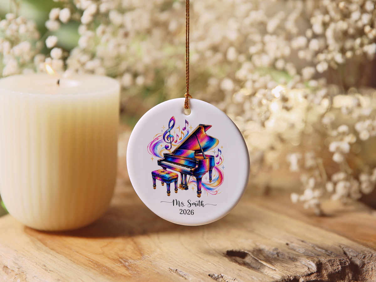 Piano Christmas Ornament