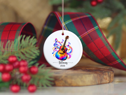 Guitar Player Christmas Ornament
