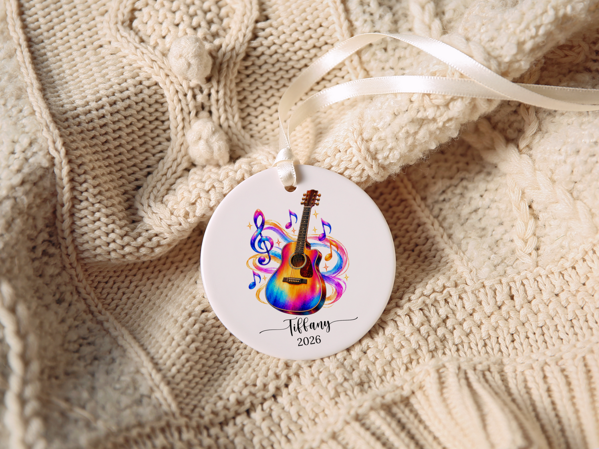 Guitar Player Christmas Ornament