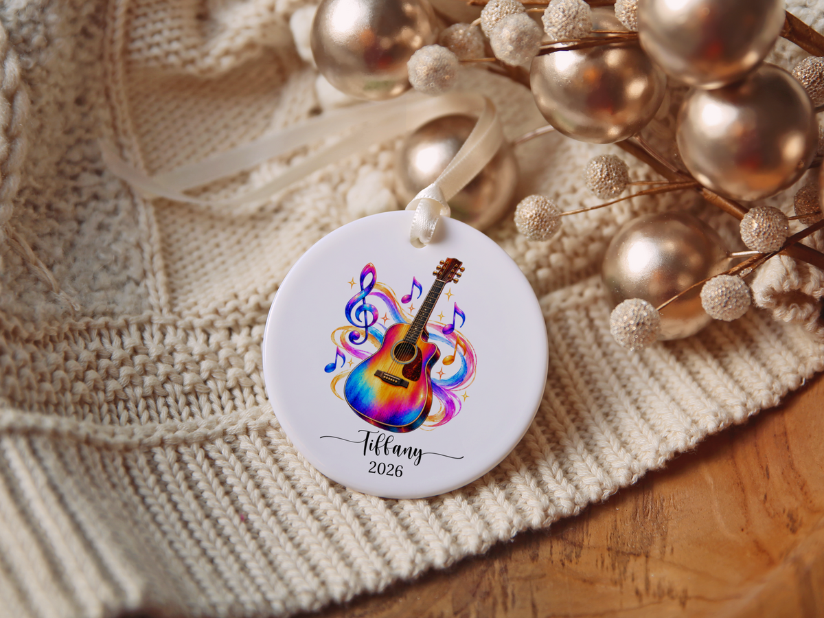 Guitar Player Christmas Ornament