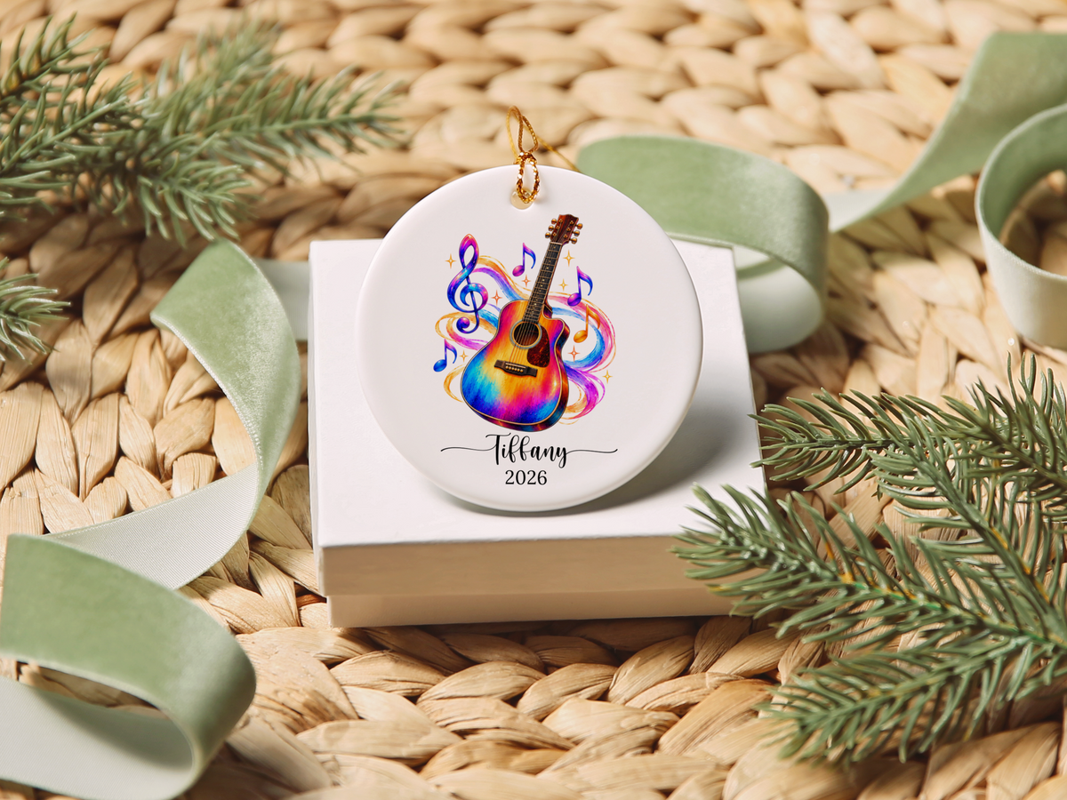 Guitar Player Christmas Ornament