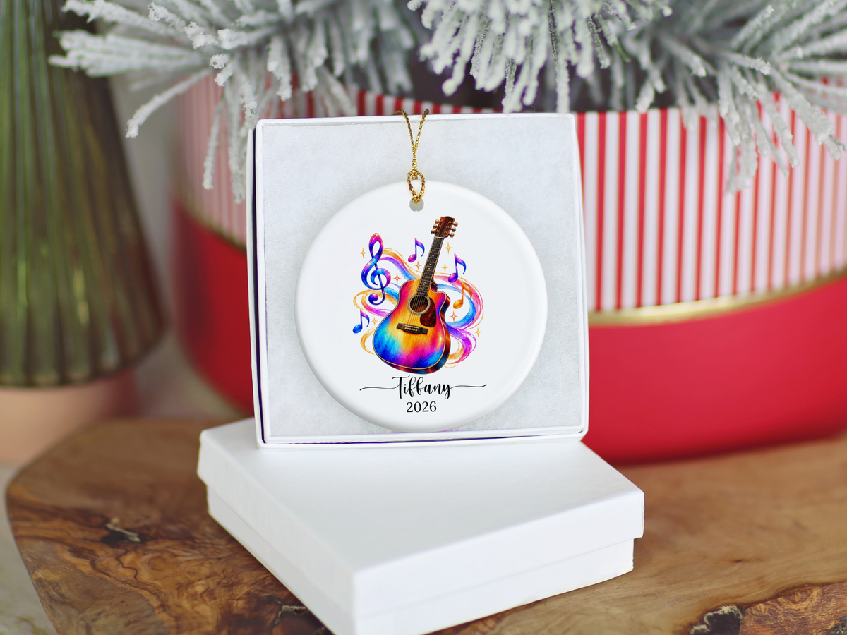 Guitar Player Christmas Ornament