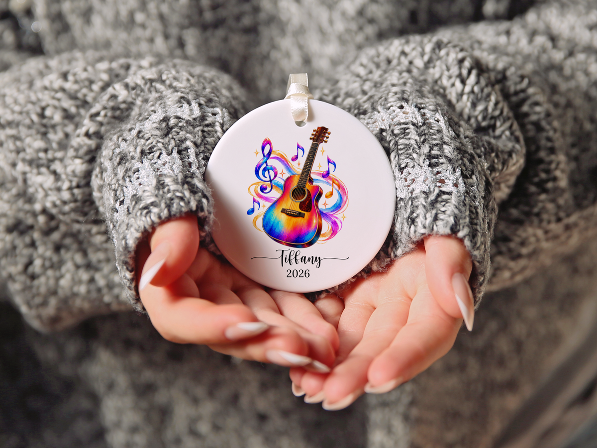 Guitar Player Christmas Ornament