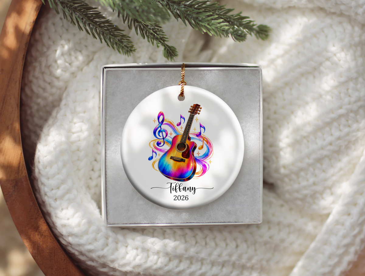 Guitar Player Christmas Ornament