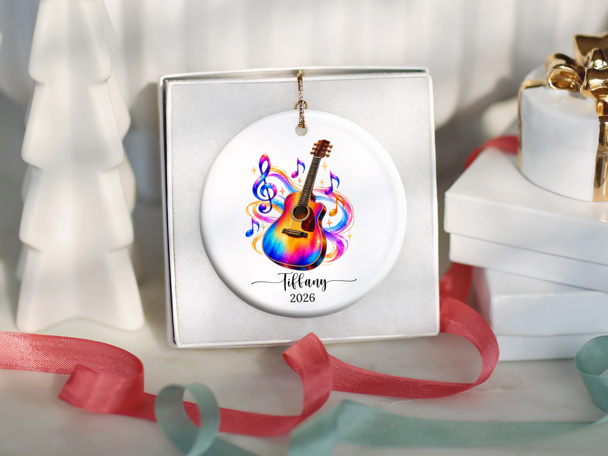 Guitar Player Christmas Ornament