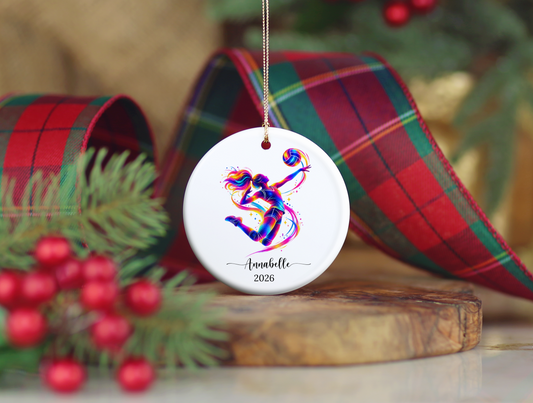 Volleyball Player Christmas Ornament