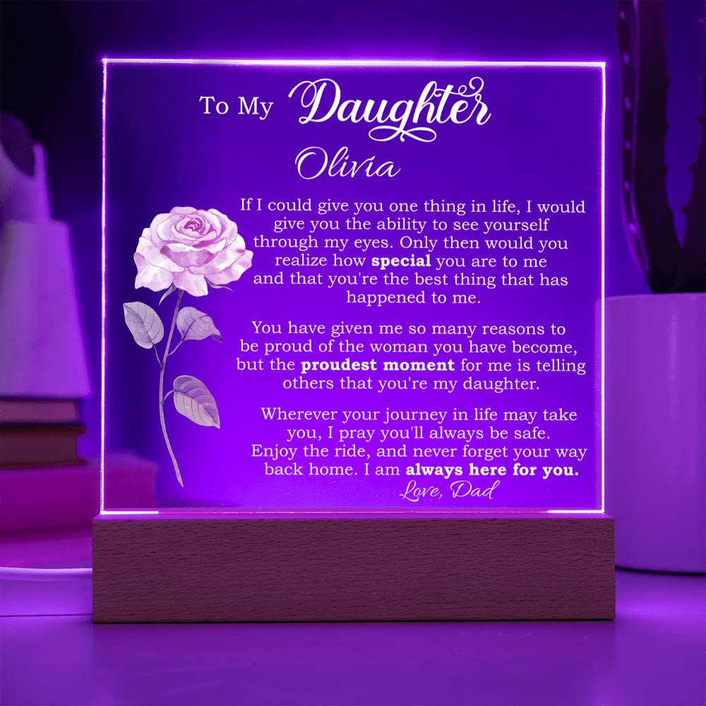 Personalized Acrylic Plaque For Daughter