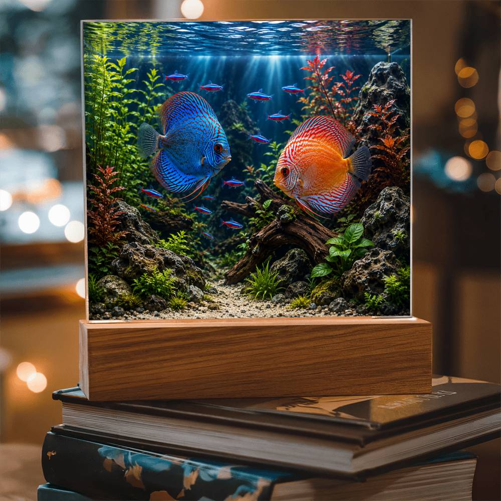 Virtual Discus Fish Aquarium Acrylic Plaque