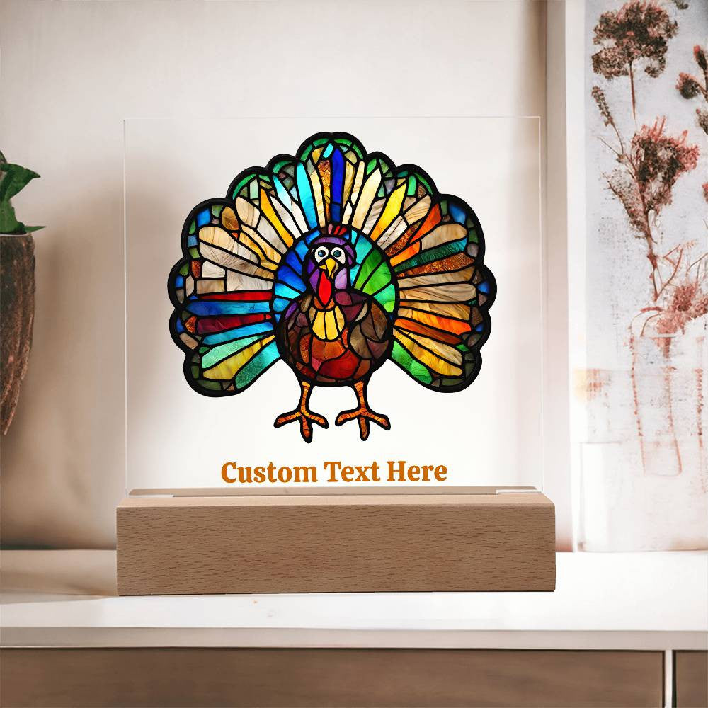 Thanksgiving Turkey Acrylic Plaque-[Heartfelt Family Gift]