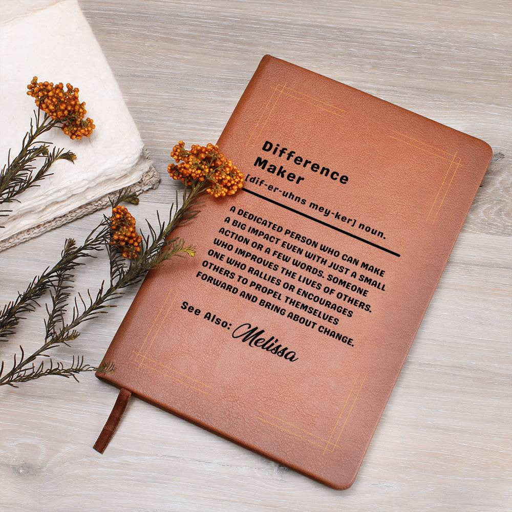 Difference Maker Personalized Journal-[Heartfelt Family Gift]