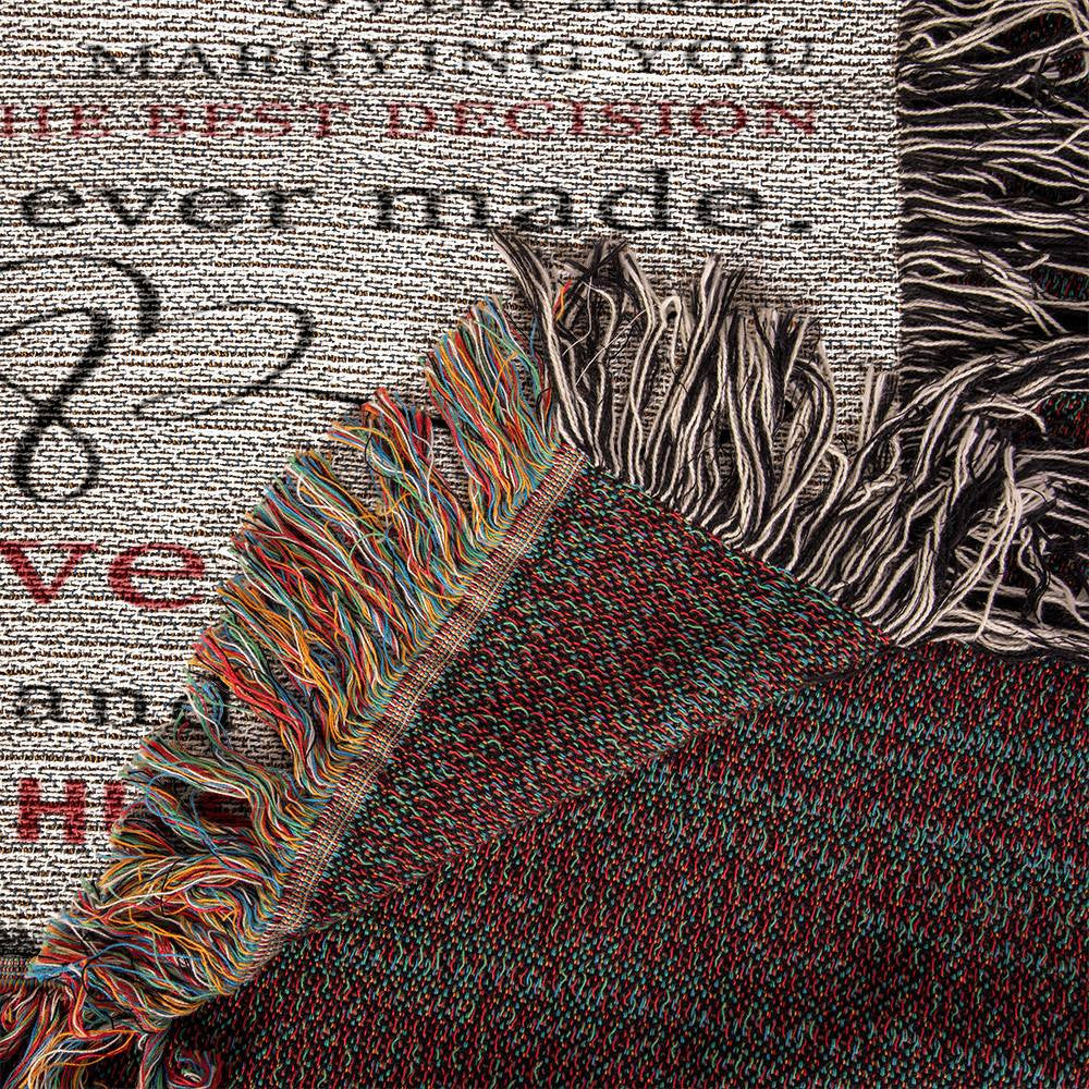 To My Wife Woven Blanket Gift from Husband-[Heartfelt Family Gift]