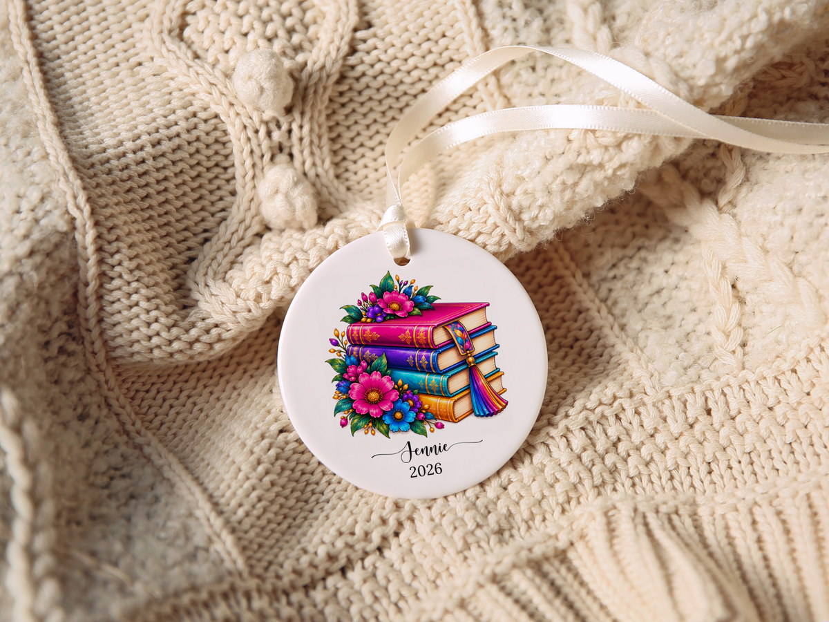 Book Lover Christmas Ornament