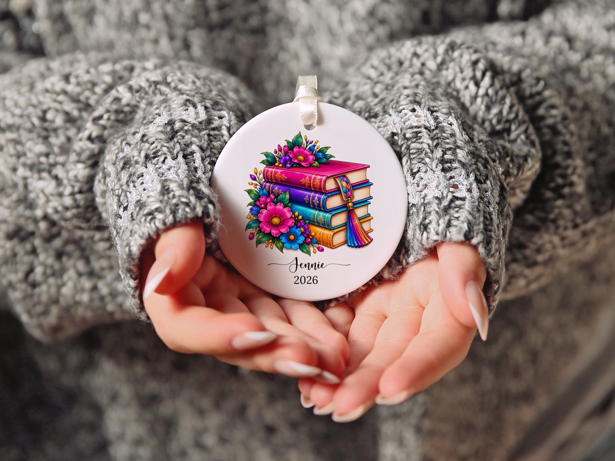 Book Lover Christmas Ornament