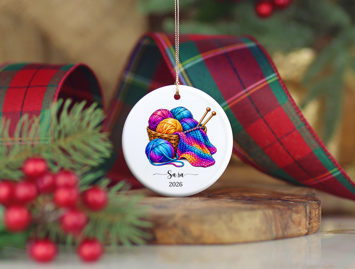 Knitting Christmas Ornament