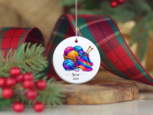 Knitting Christmas Ornament