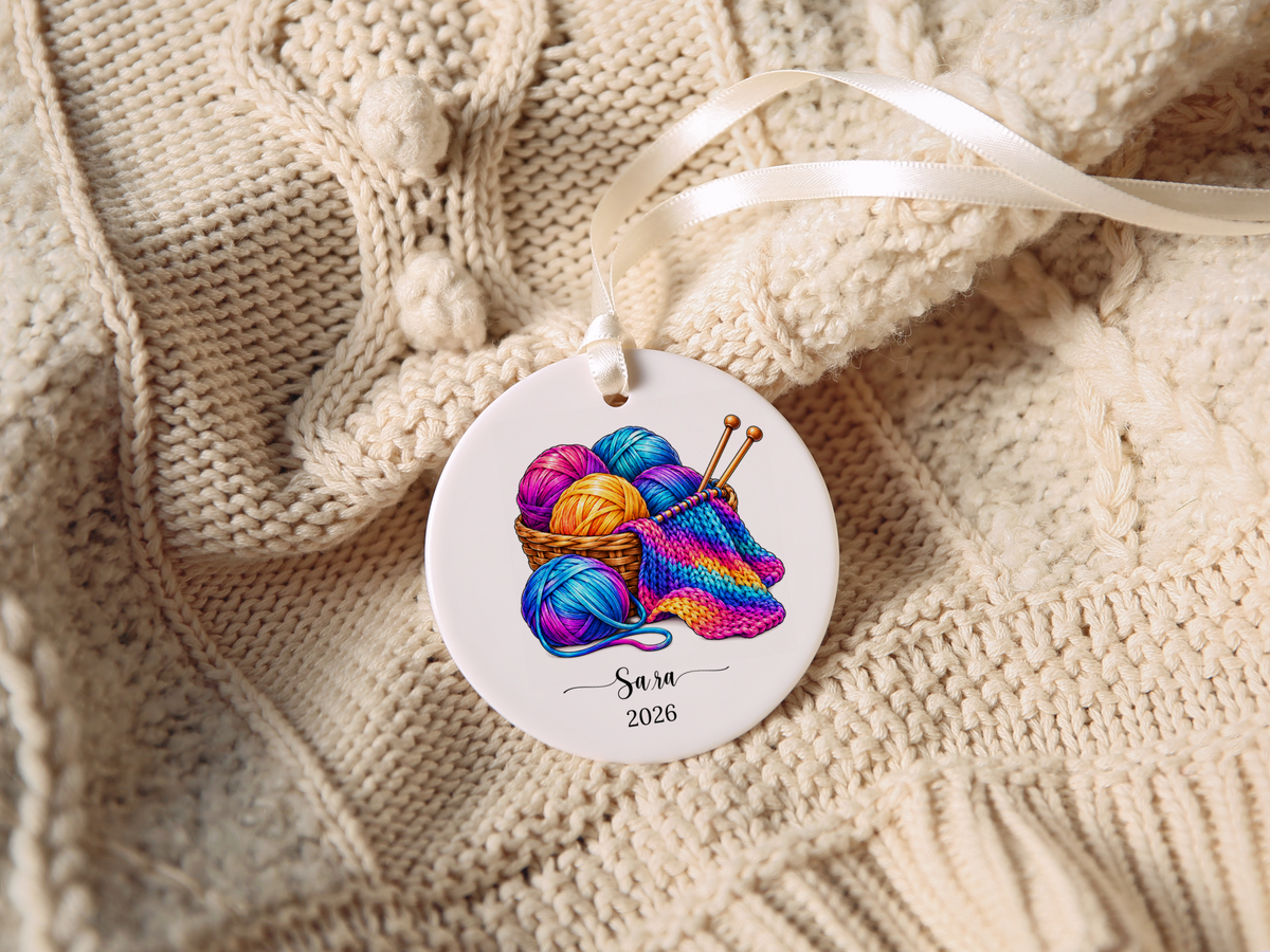 Knitting Christmas Ornament