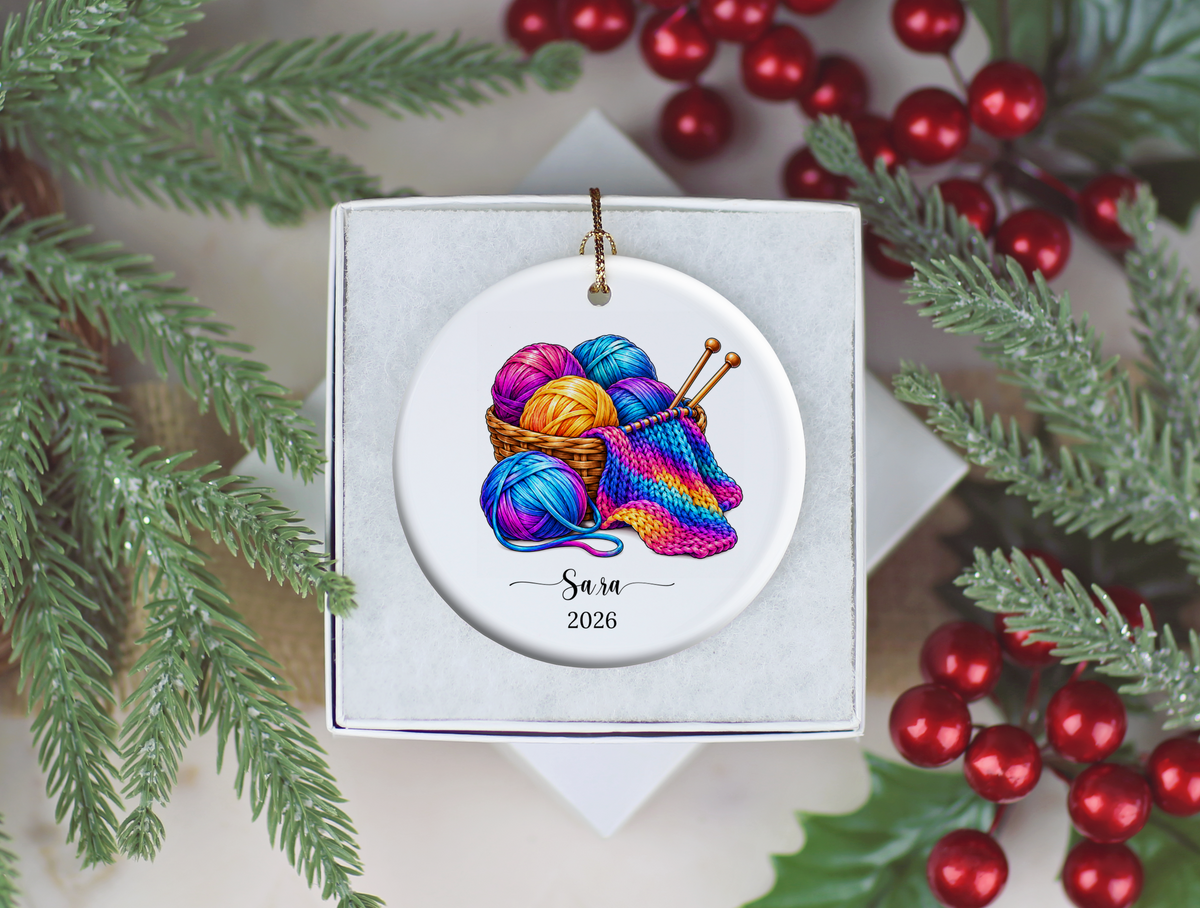 Knitting Christmas Ornament
