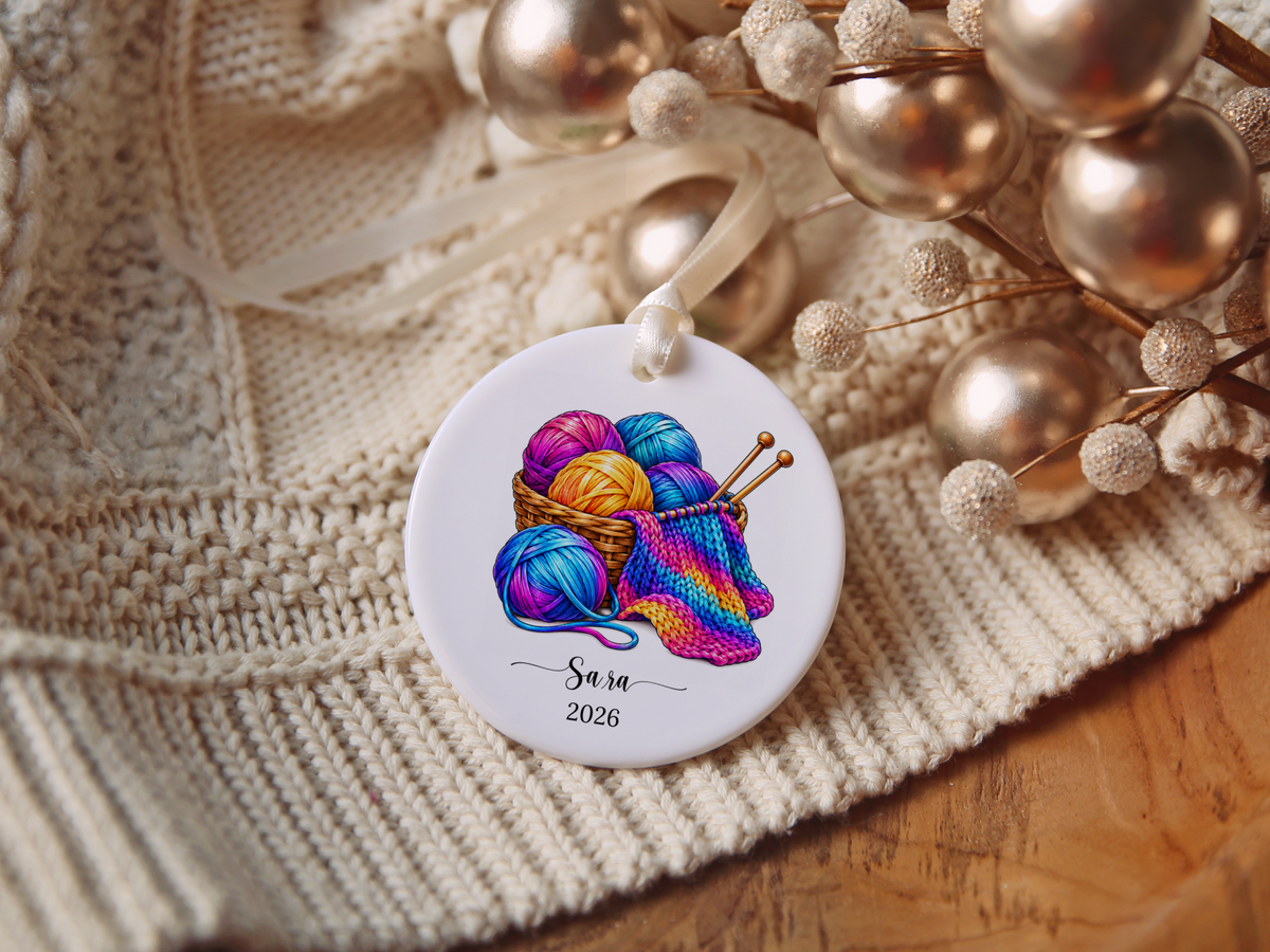 Knitting Christmas Ornament