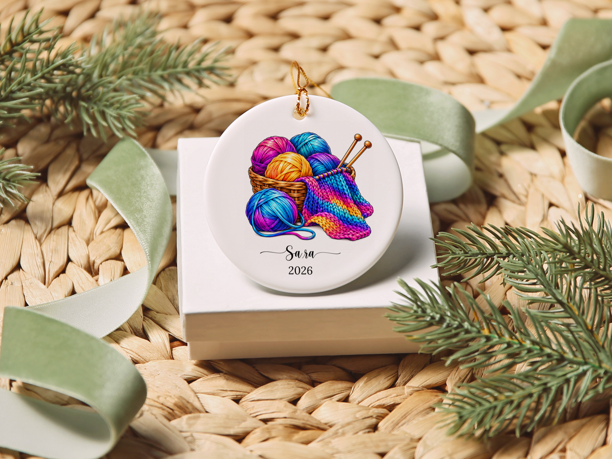 Knitting Christmas Ornament