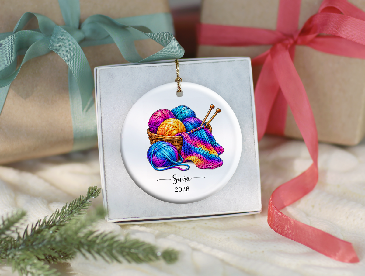 Knitting Christmas Ornament