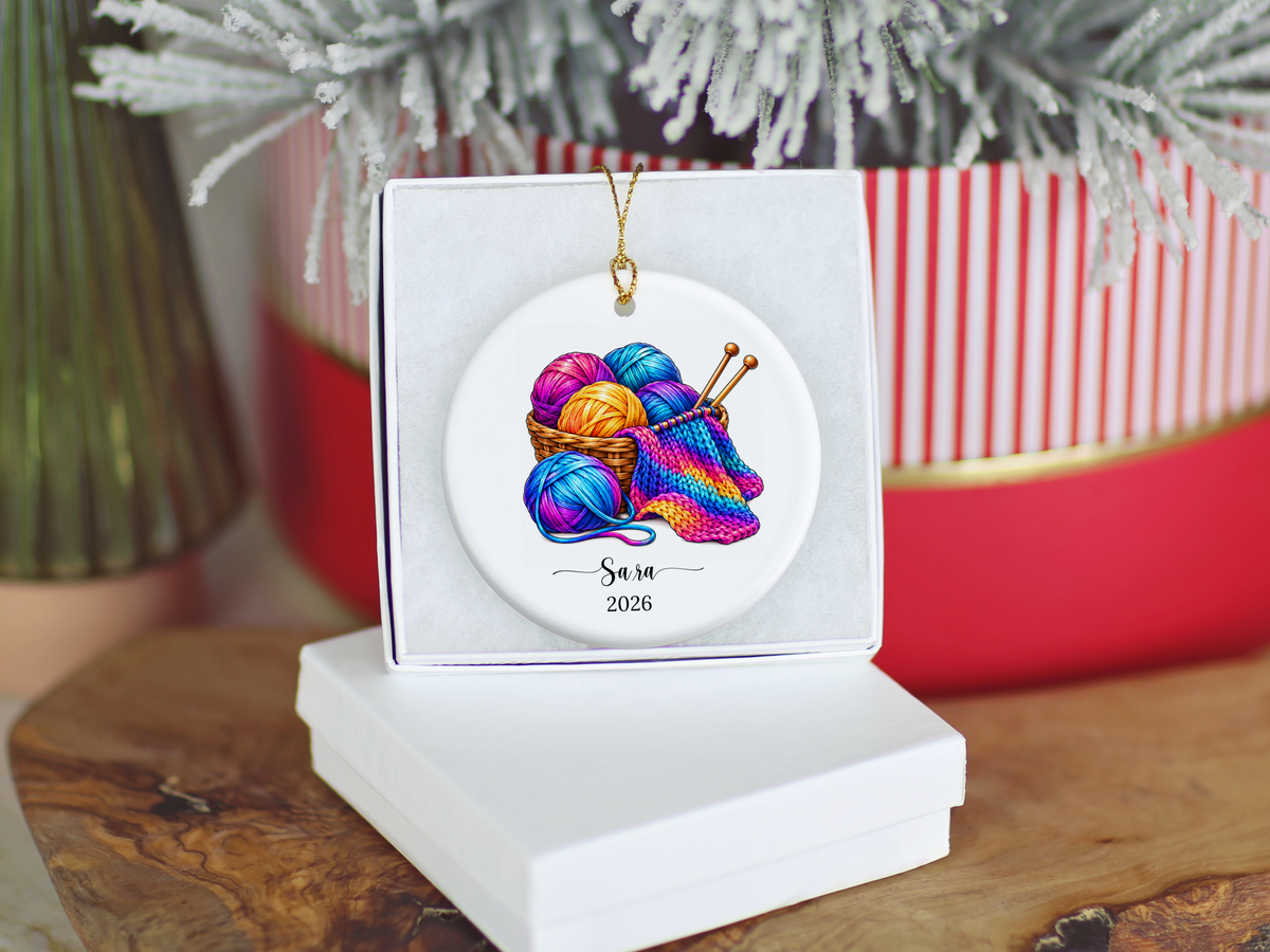 Knitting Christmas Ornament