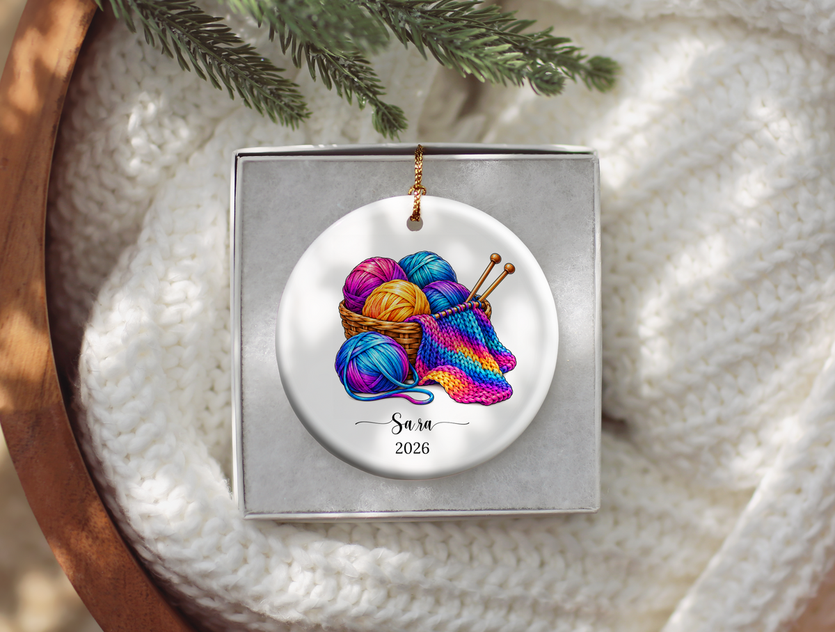 Knitting Christmas Ornament
