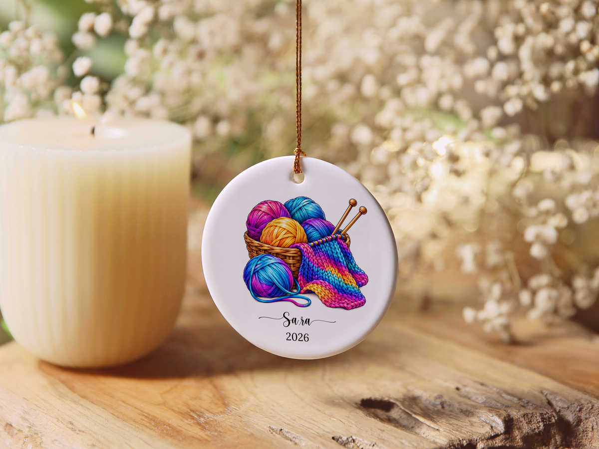 Knitting Christmas Ornament