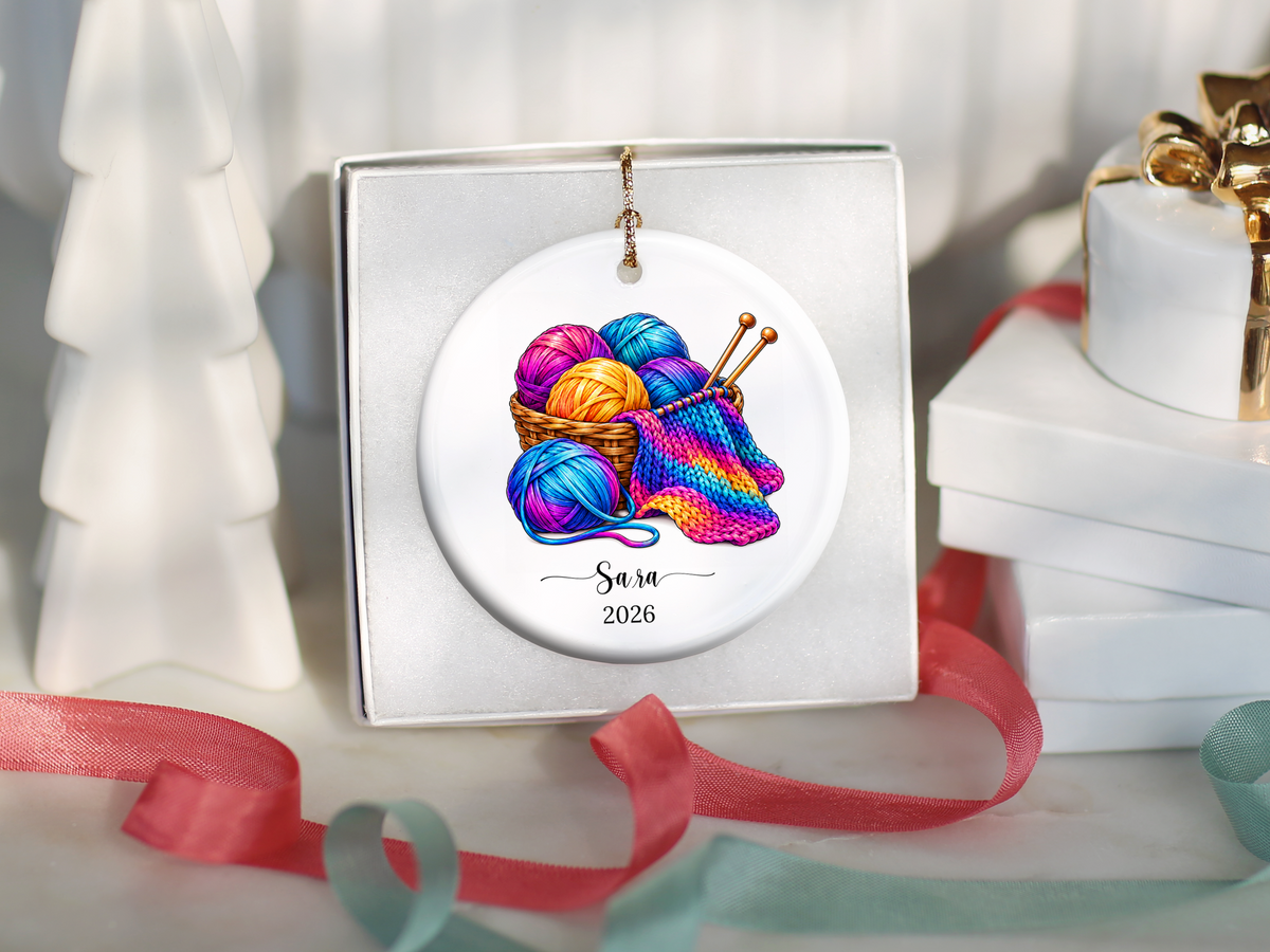 Knitting Christmas Ornament