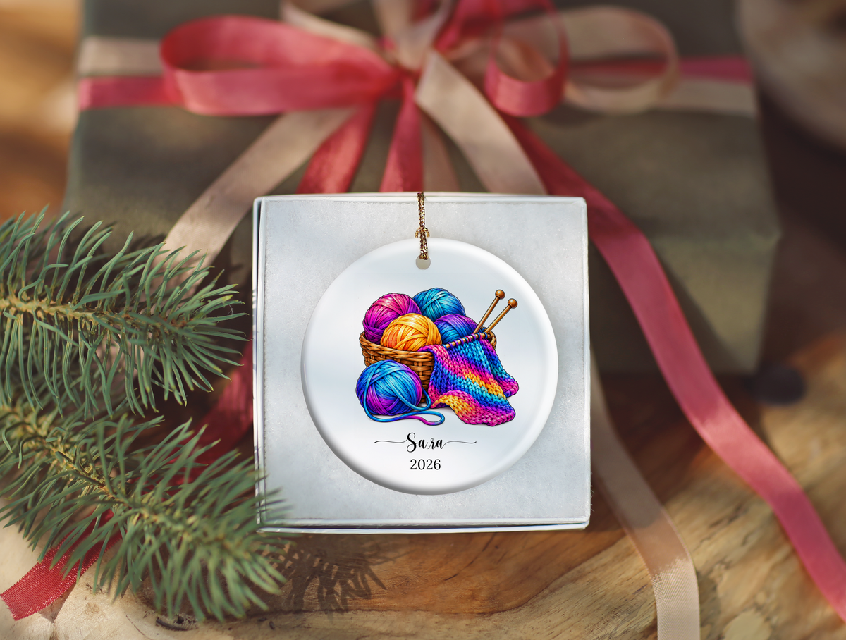 Knitting Christmas Ornament