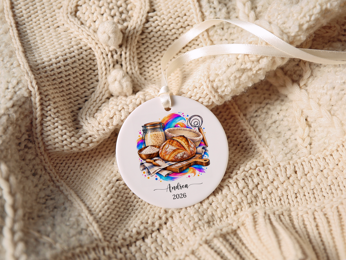 Personalized Sourdough Bread Baker Ornament