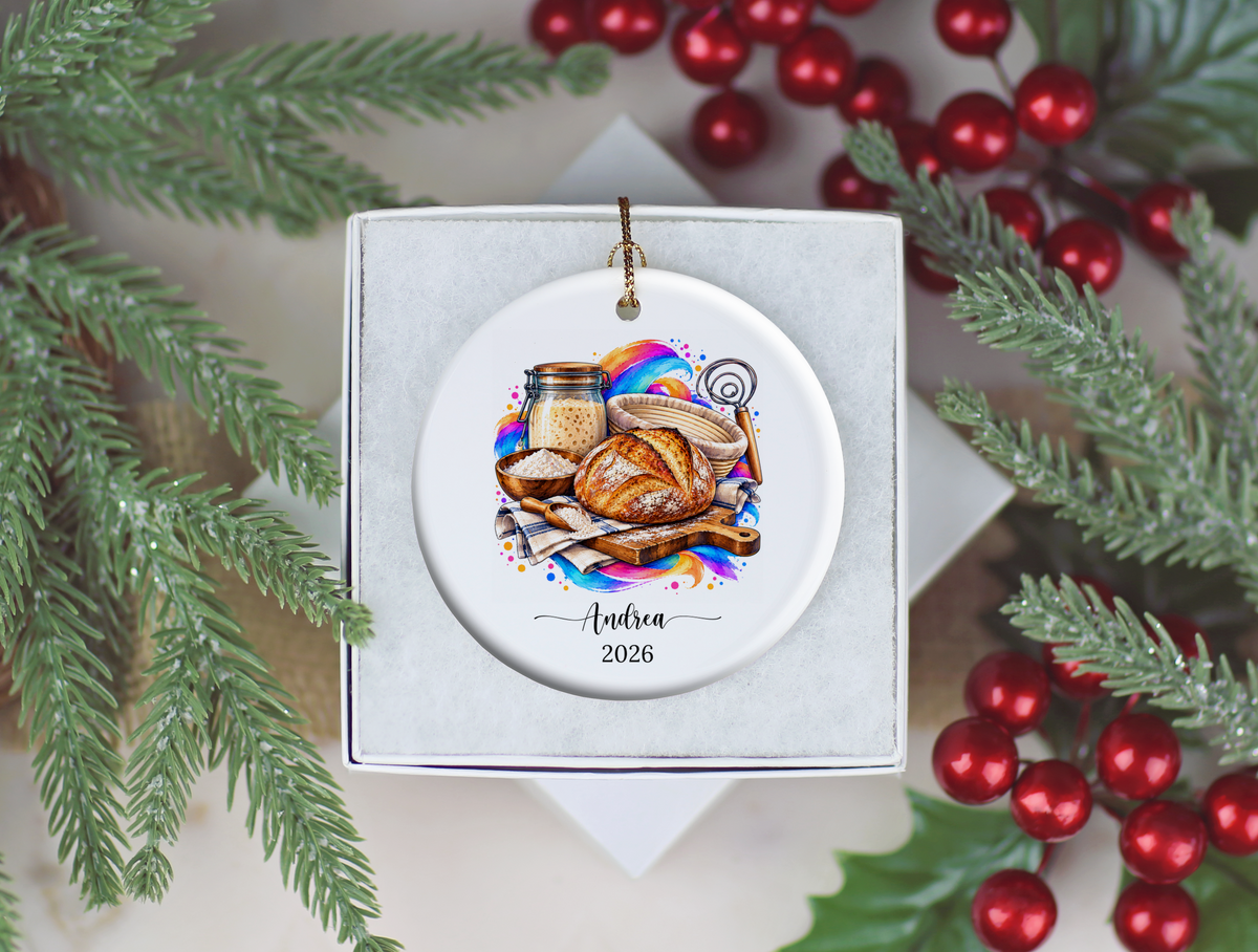Personalized Sourdough Bread Baker Ornament