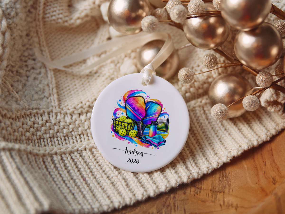 Pickleball Christmas Ornament