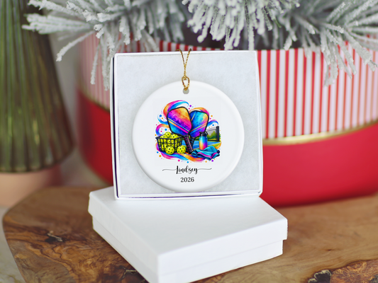 Pickleball Christmas Ornament