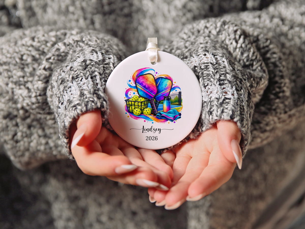 Pickleball Christmas Ornament
