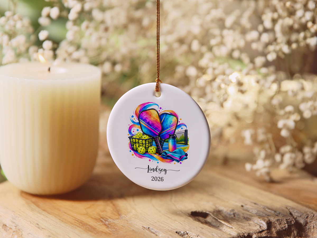 Pickleball Christmas Ornament