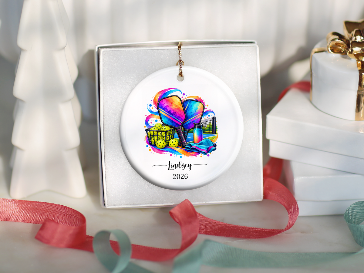 Pickleball Christmas Ornament
