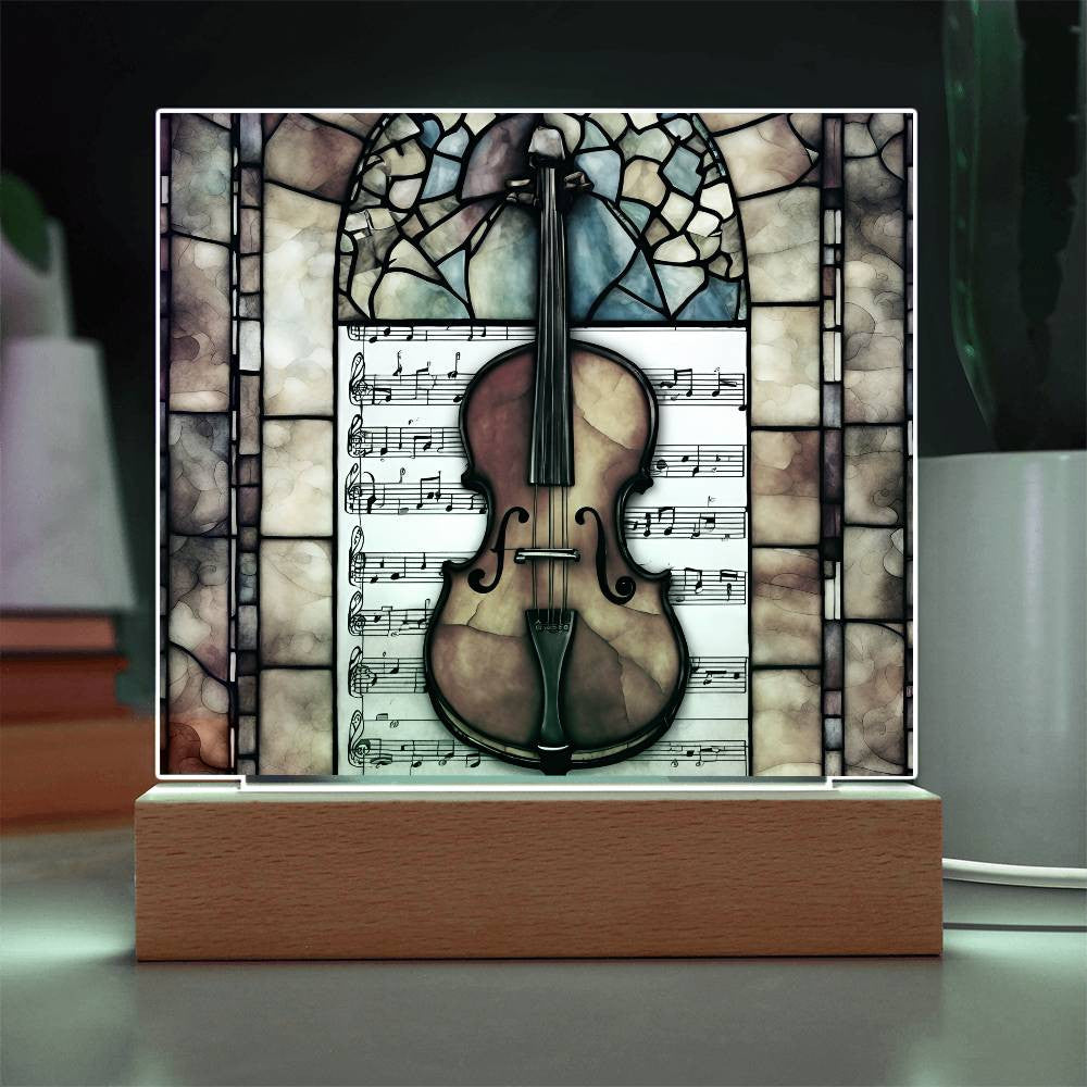 Violin Acrylic Plaque Gift for Music Lover-[Heartfelt Family Gift]