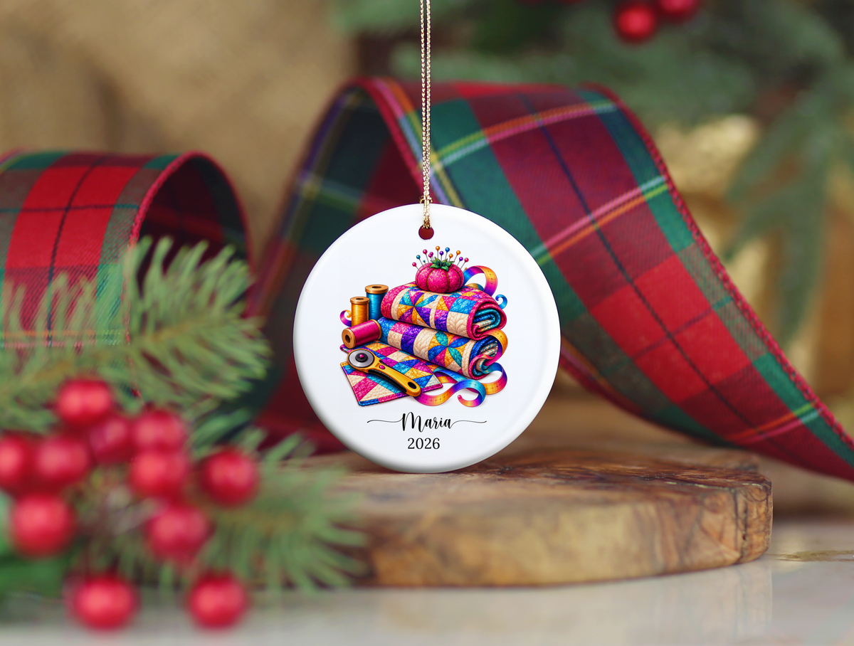 Personalized Quilter Christmas Ornament