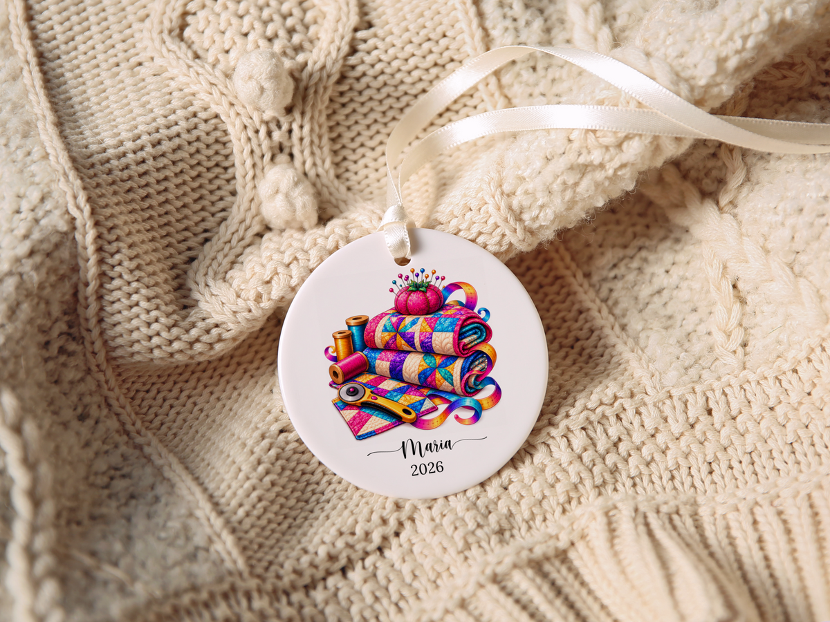 Personalized Quilter Christmas Ornament