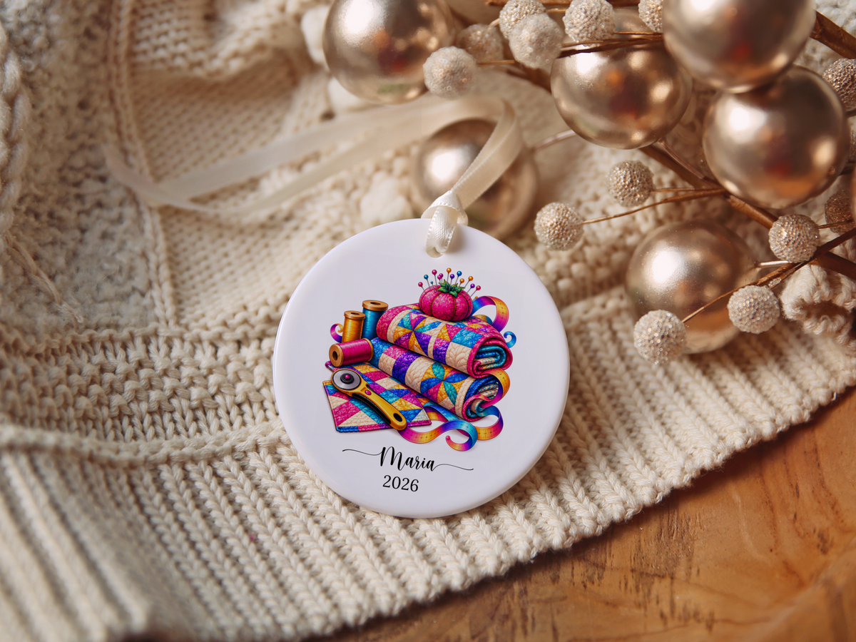 Personalized Quilter Christmas Ornament