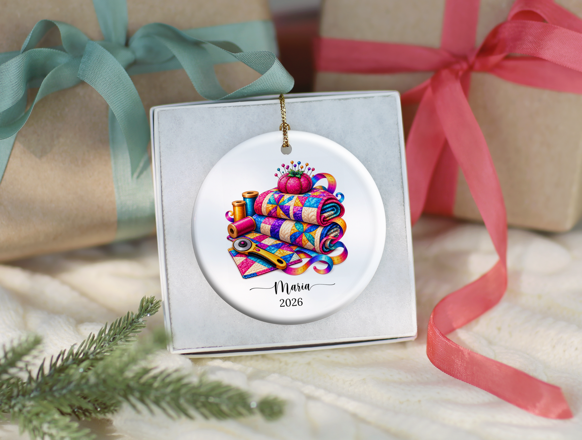 Personalized Quilter Christmas Ornament