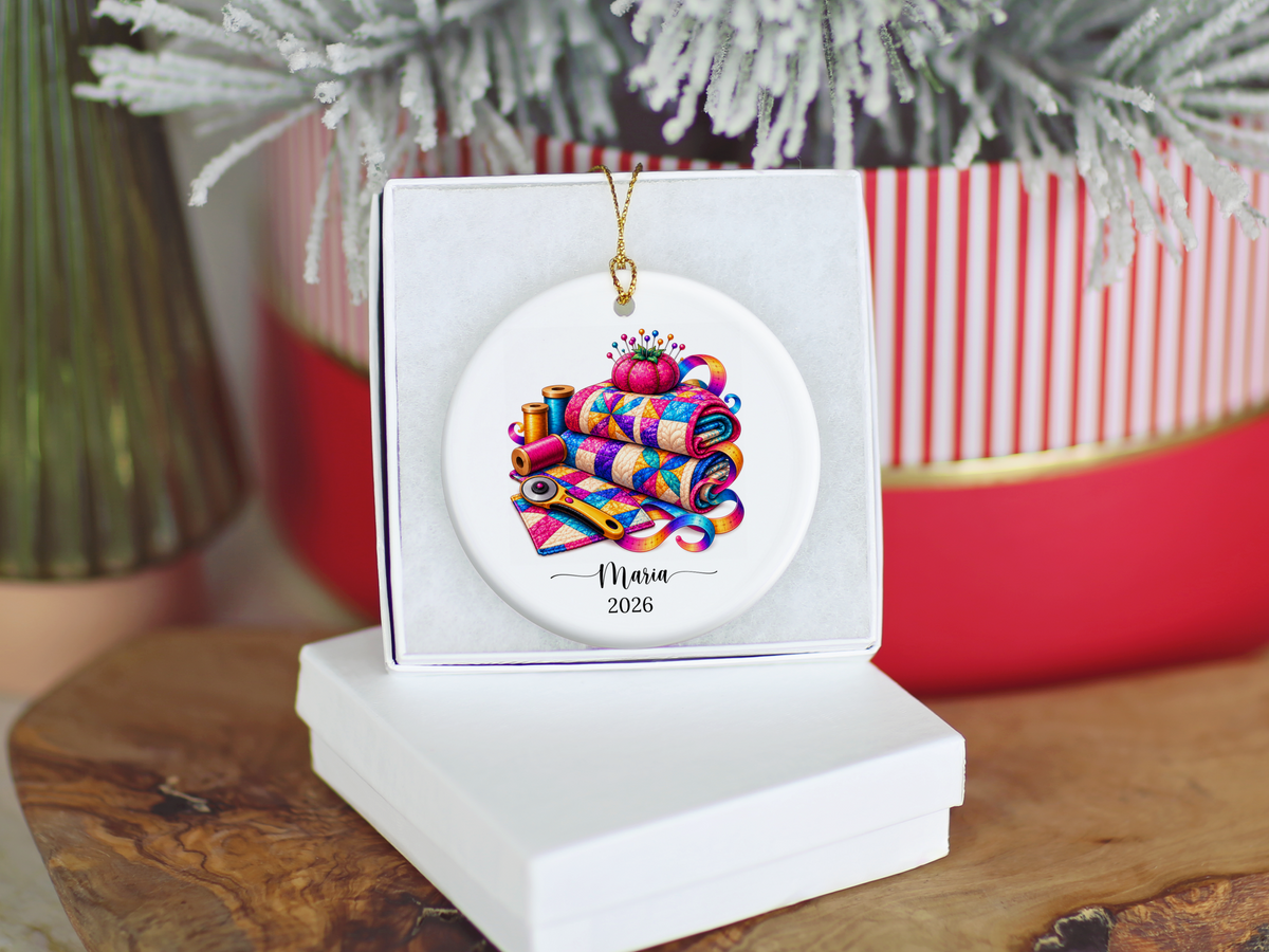 Personalized Quilter Christmas Ornament