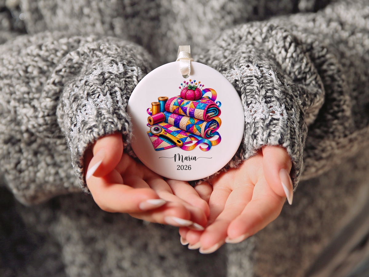 Personalized Quilter Christmas Ornament