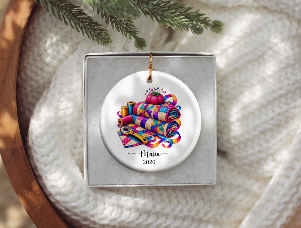 Personalized Quilter Christmas Ornament